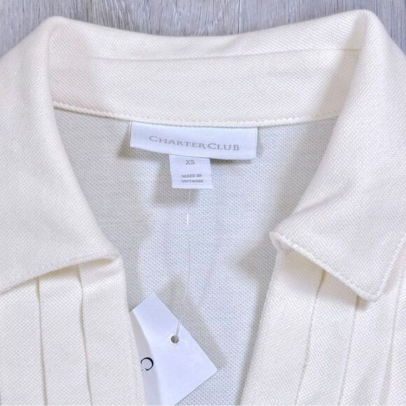 White Pleated Top XS - Picture 2 of 4